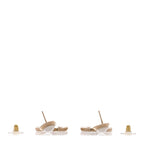 Pearl Enamel CC Drop Earrings Black
