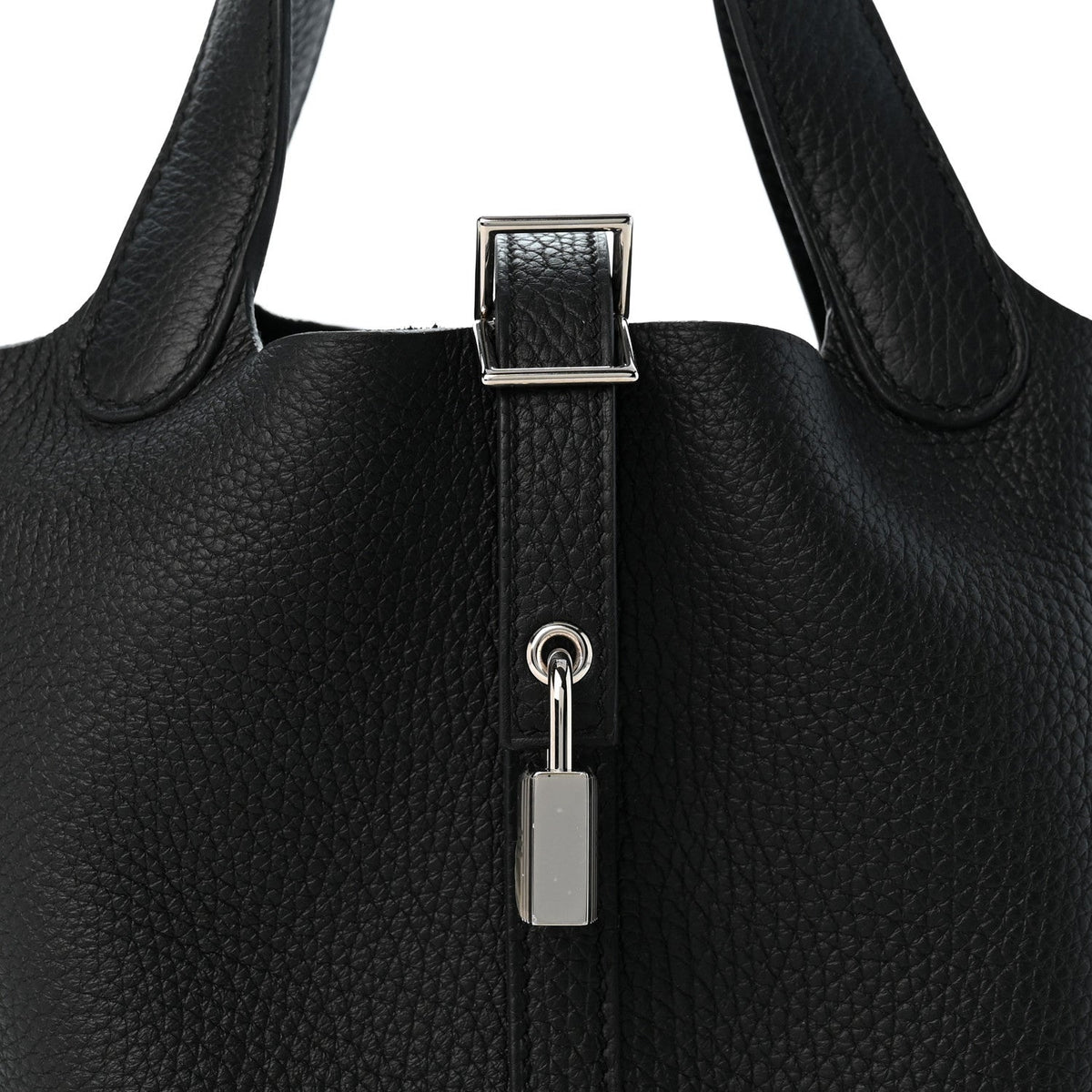 Taurillon Clemence Picotin Lock 18 PM Black