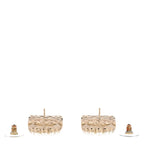 Pearl Quilted CC Flap Bag Earrings Gold