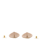 Metal CC Heart Turnlock Earrings Gold
