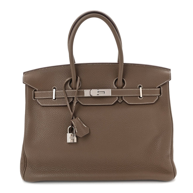 Taurillon Clemence Birkin 35 Etoupe Hover Image