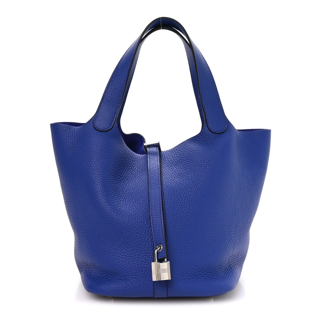 Taurillon Clemence Picotin Lock 18 PM Bleu Electrique