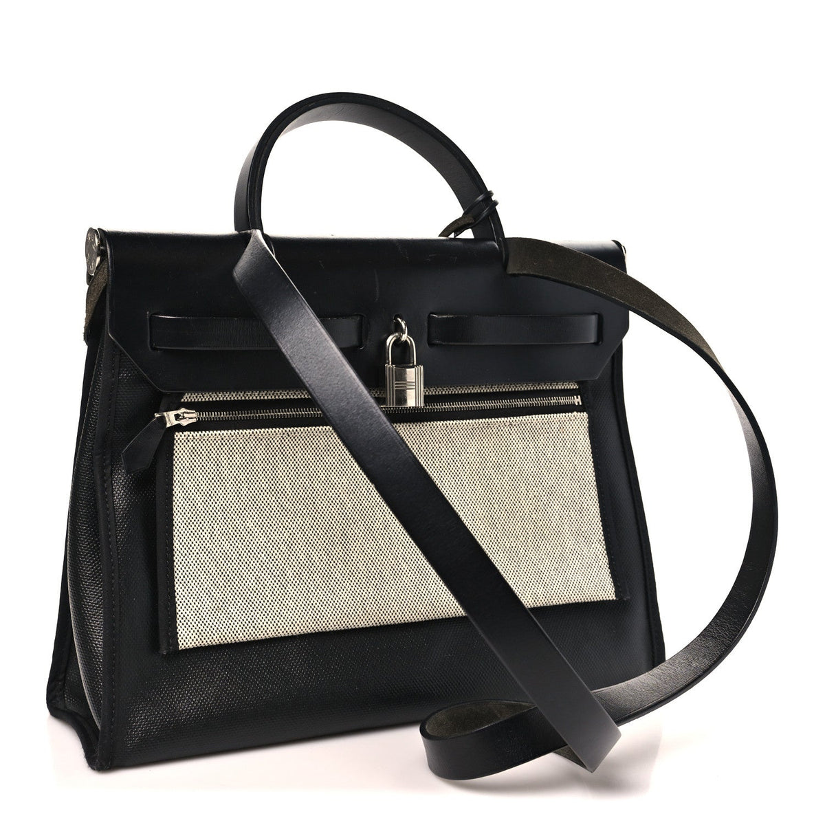 Toile H Berline Vache Hunter Herbag Zip PM 31 Black Ecru