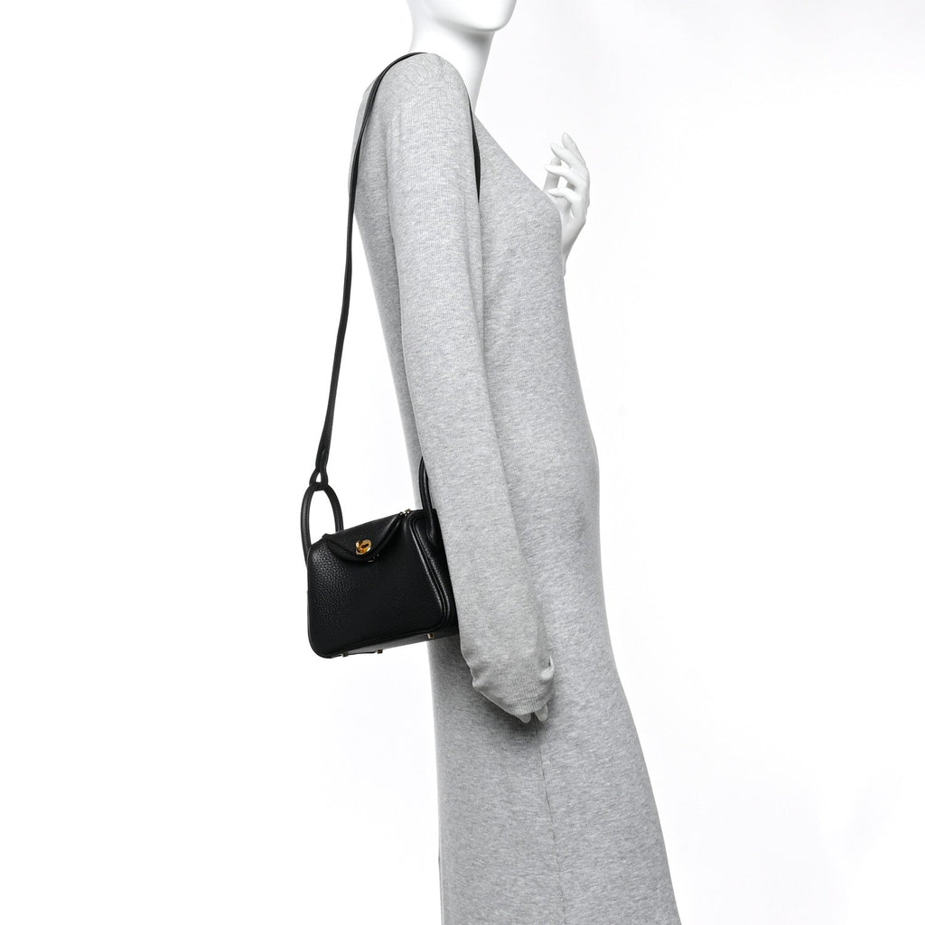 Taurillon Clemence Mini Lindy 20 Black