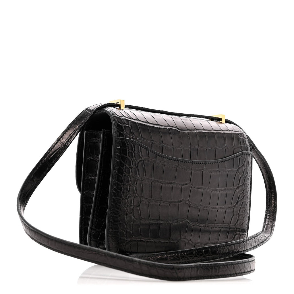 Matte Alligator Constance 18 Black