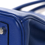 Taurillon Novillo Horseshoe Birkin 30 Bleu Brighton