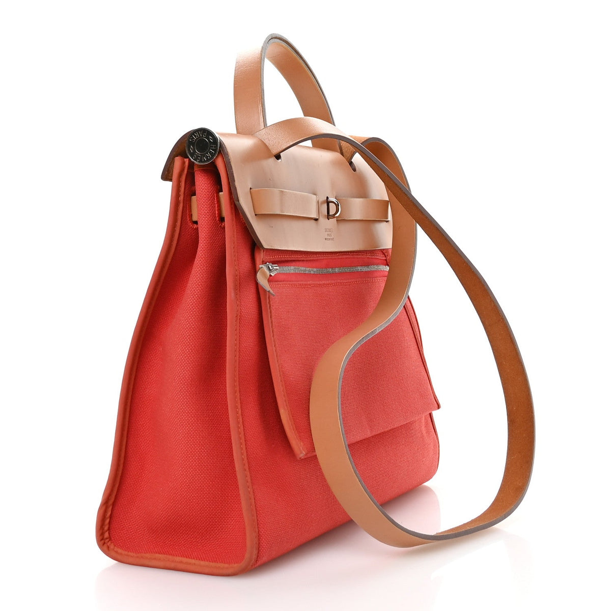 Vache Hunter Toile Herbag Zip 31 PM Rouge Tomate Natural