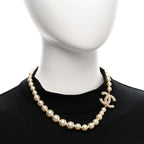 Pearl CC 100th Anniversary Necklace Light Gold