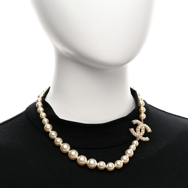Pearl CC 100th Anniversary Necklace Light Gold Main Image