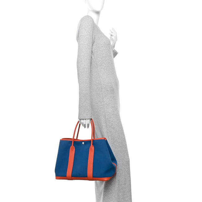 Toile Negonda Garden Party Tote 36 MM  Bleu Zanzibar Capucine Main Image