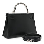 Chevre Chamkila Lizard Mini Kelly Sellier Touch 20 Black Ombre