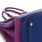 Togo Horseshoe Birkin 30 Blue Electrique Anemone