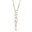 Metal Crystal Cha-Nel Logo Necklace Gold