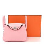 Taurillon Clemence Verso Mini Lindy 20 Rose Sakura Gris Perle