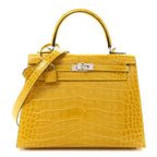 Shiny Alligator Kelly Sellier 25 Mimosa