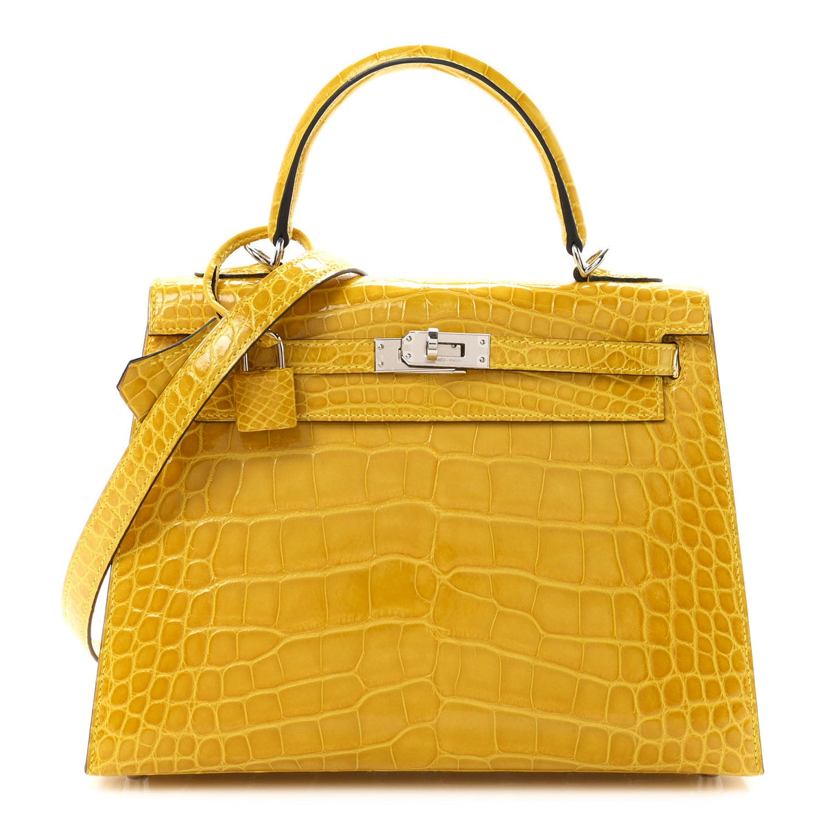 Shiny Alligator Kelly Sellier 25 Mimosa