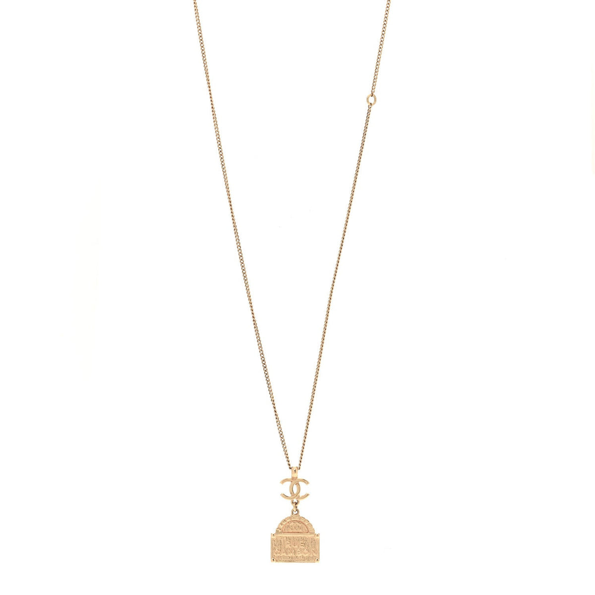 Metal CC Rue Cambon Necklace Gold