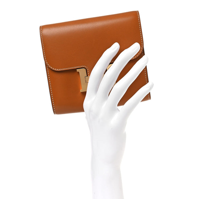 Tadelakt Constance Short Wallet Gold Main Image