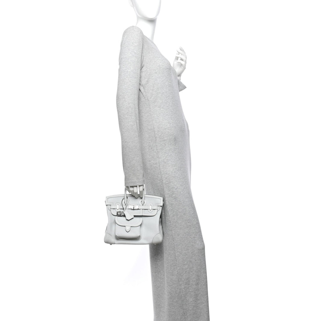 Toile Goeland Swift Cargo Birkin 25 Gris Platine