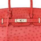 Ostrich Birkin 30 Rouge Vif