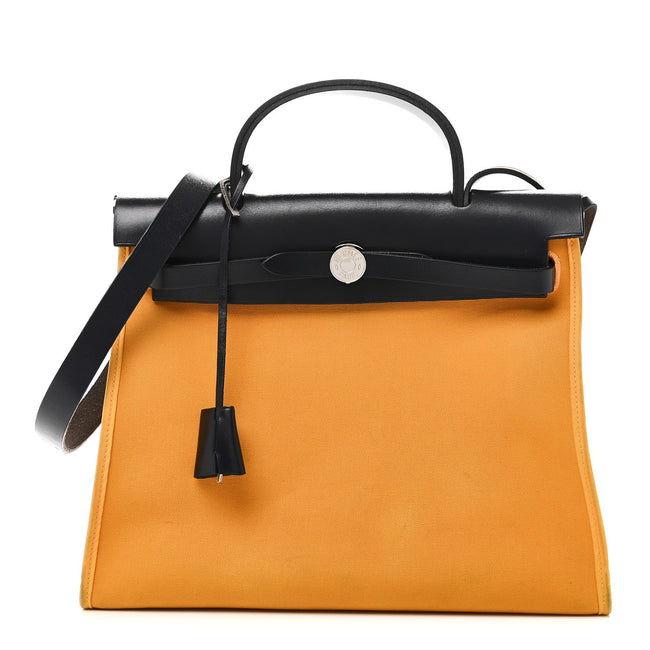 Vache Hunter Toile Herbag Zip 31 PM Jaune D'Or Bleu Izmir Hover Image