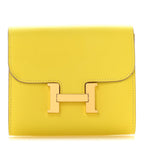 Evercolor Constance Compact Passant Wallet Lime