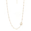 Pearl Crystal CC Flower Necklace Pearly White Light Gold