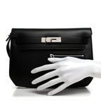 Swift Shiny Niloticus Crocodile Kelly Depeches 25 Pouch Black
