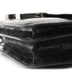Shiny Alligator Constance 18 Black