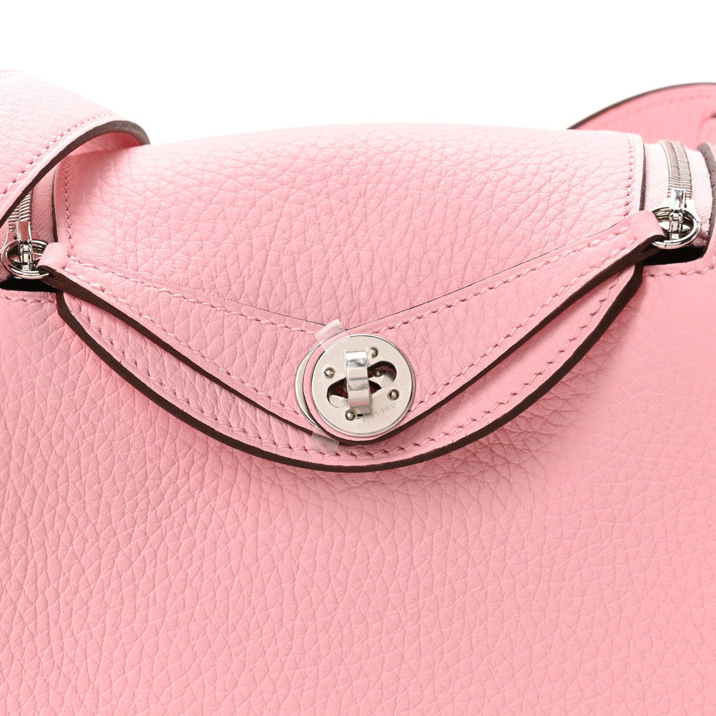 Taurillon Clemence Verso Mini Lindy 20 Rose Sakura Gris Perle