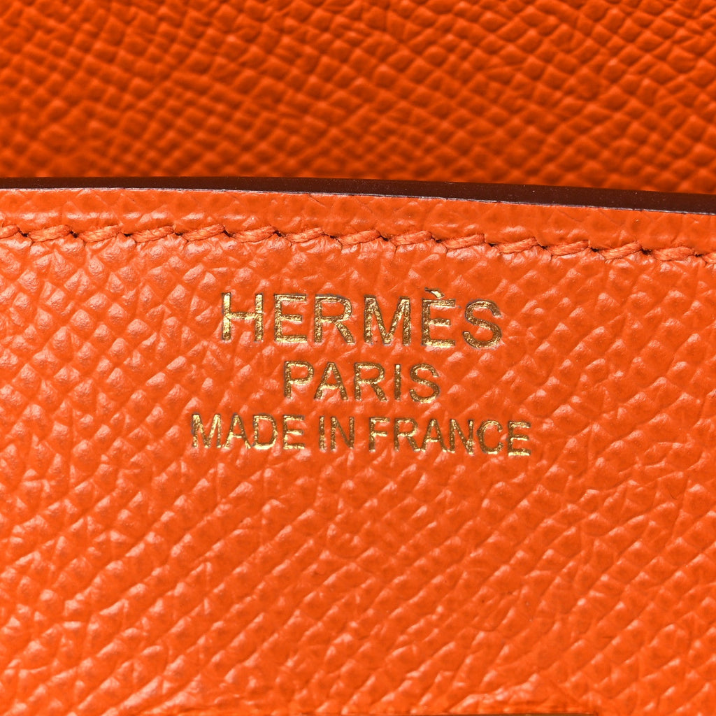 Epsom Birkin 35 Orange