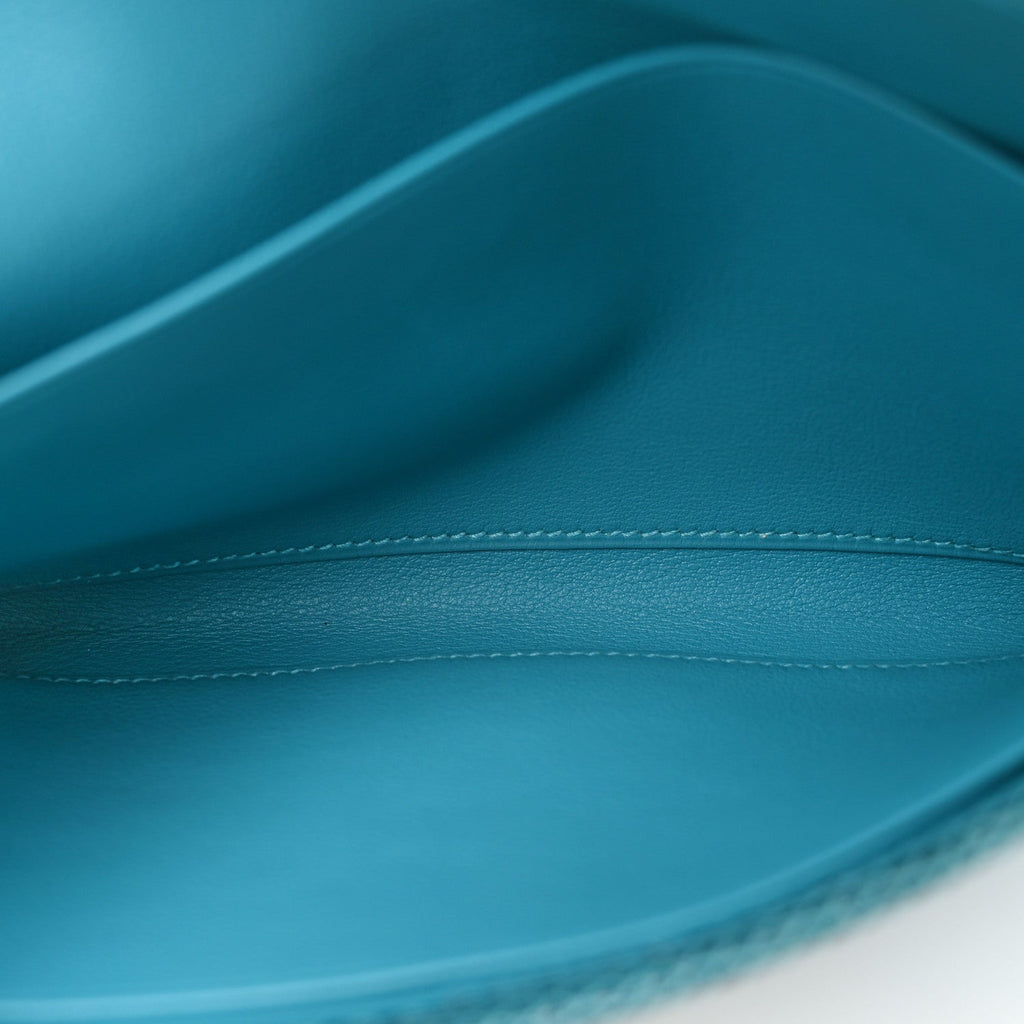 Swift Lizard Jige Elan Touch Duo Clutch Bleu Paon Mykonos