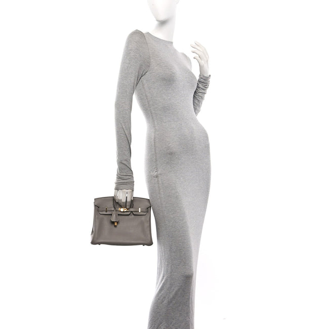 Taurillon Novillo Birkin 25 Gris Asphalte Main Image