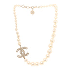 Pearl CC 100th Anniversary Necklace Light Gold