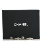Baguette Crystal CC Drop Earrings Silver