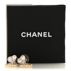 Crystal CC Heart Drop Earrings Gold Silver