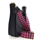 Taurillon Clemence Quadrille Evelyne III PM Bleu Nuit Bleu Saphir Anemone Capucine