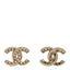 Crystal Timeless CC Earrings Light Gold