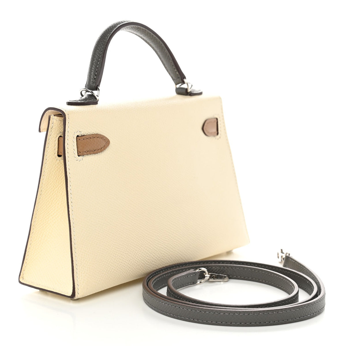 Epsom Tri-Color Mini Kelly Sellier 20 Craie Biscuit Gris Meyer