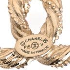 Crystal Twisted CC Earrings Gold