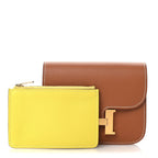 Evercolor Bi-Color Constance Slim Wallet Gold Lime