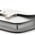 Metallic Chevre Chamkilight Constance Slim Wallet Argent