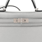 Metallic Chevre Chamkilight Mini Kelly Sellier 20 Argent