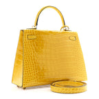 Shiny Alligator Kelly Sellier 25 Mimosa