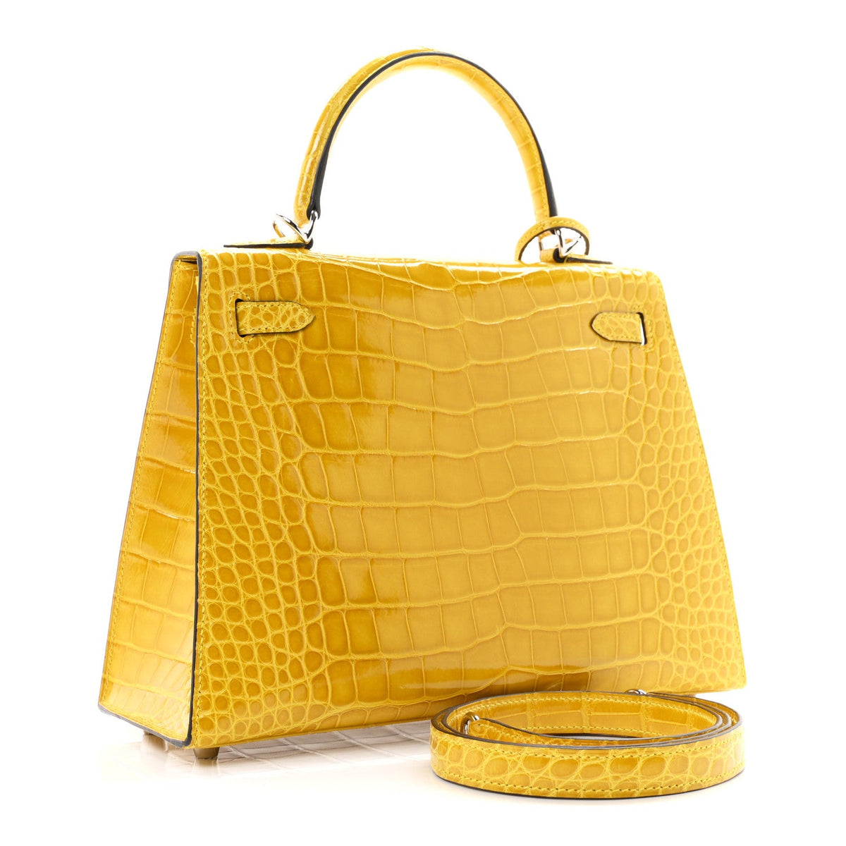 Shiny Alligator Kelly Sellier 25 Mimosa