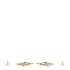 Metal Square Cutout CC Hoop Earrings Gold