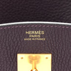 Taurillon Clemence Birkin 30 Raisin