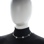 Crystal CC Lucky Symbols Choker Necklace Silver