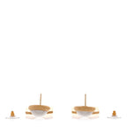 Pearl CC Tags Drop Earrings Gold