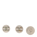 Ruthenium Crystal CC Round Earrings